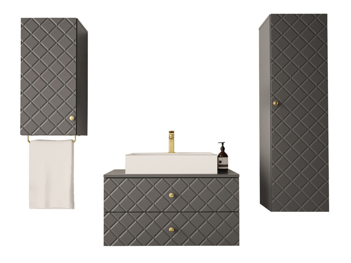 Badezimmer-Set Mircalu 105 (Grau)