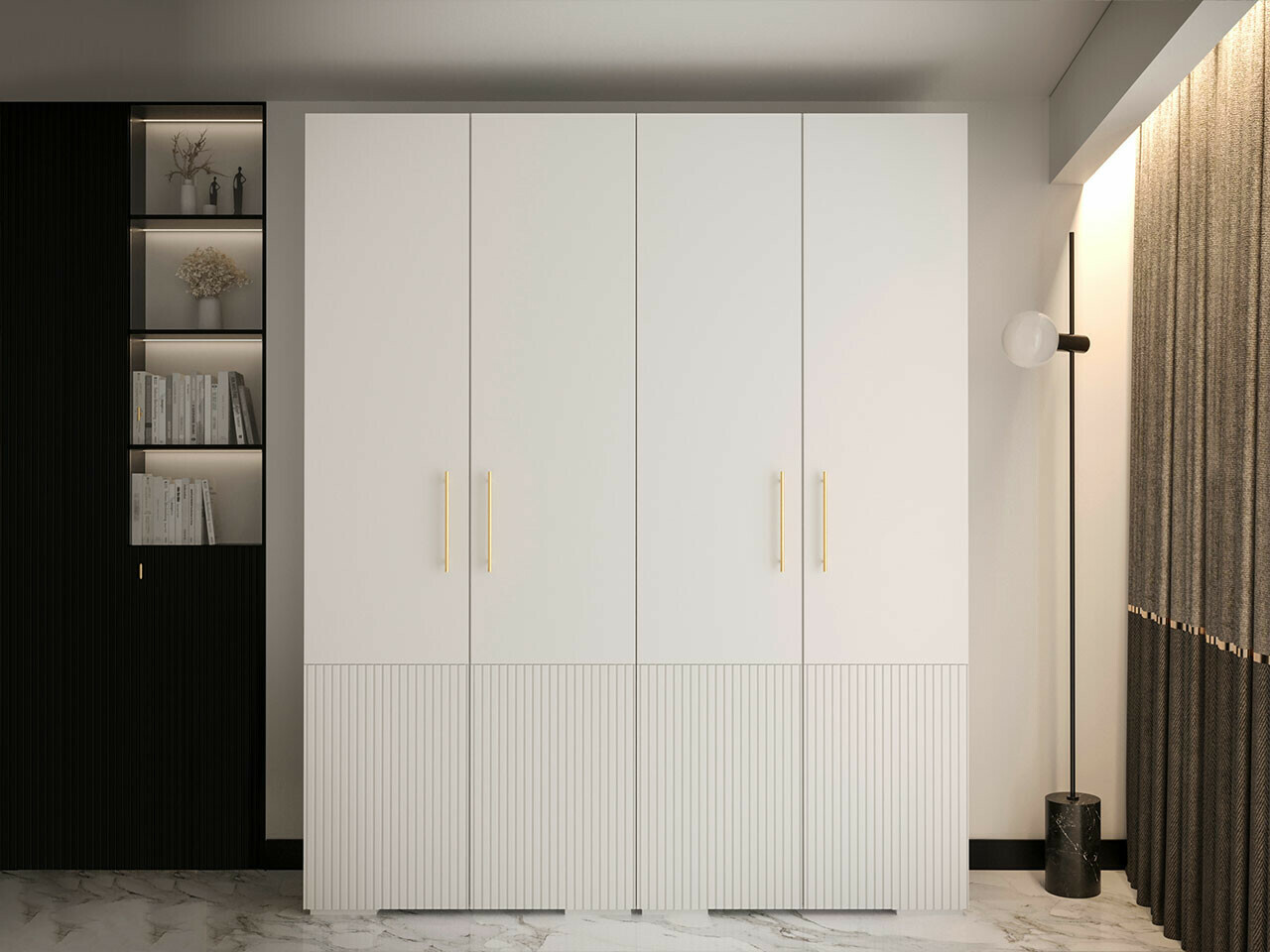 Kleiderschrank Hartford 417 (Weiß)