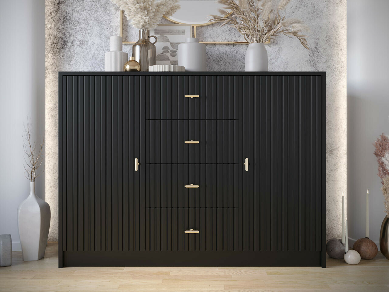 Kommoden Hartford 423 (Schwarz)