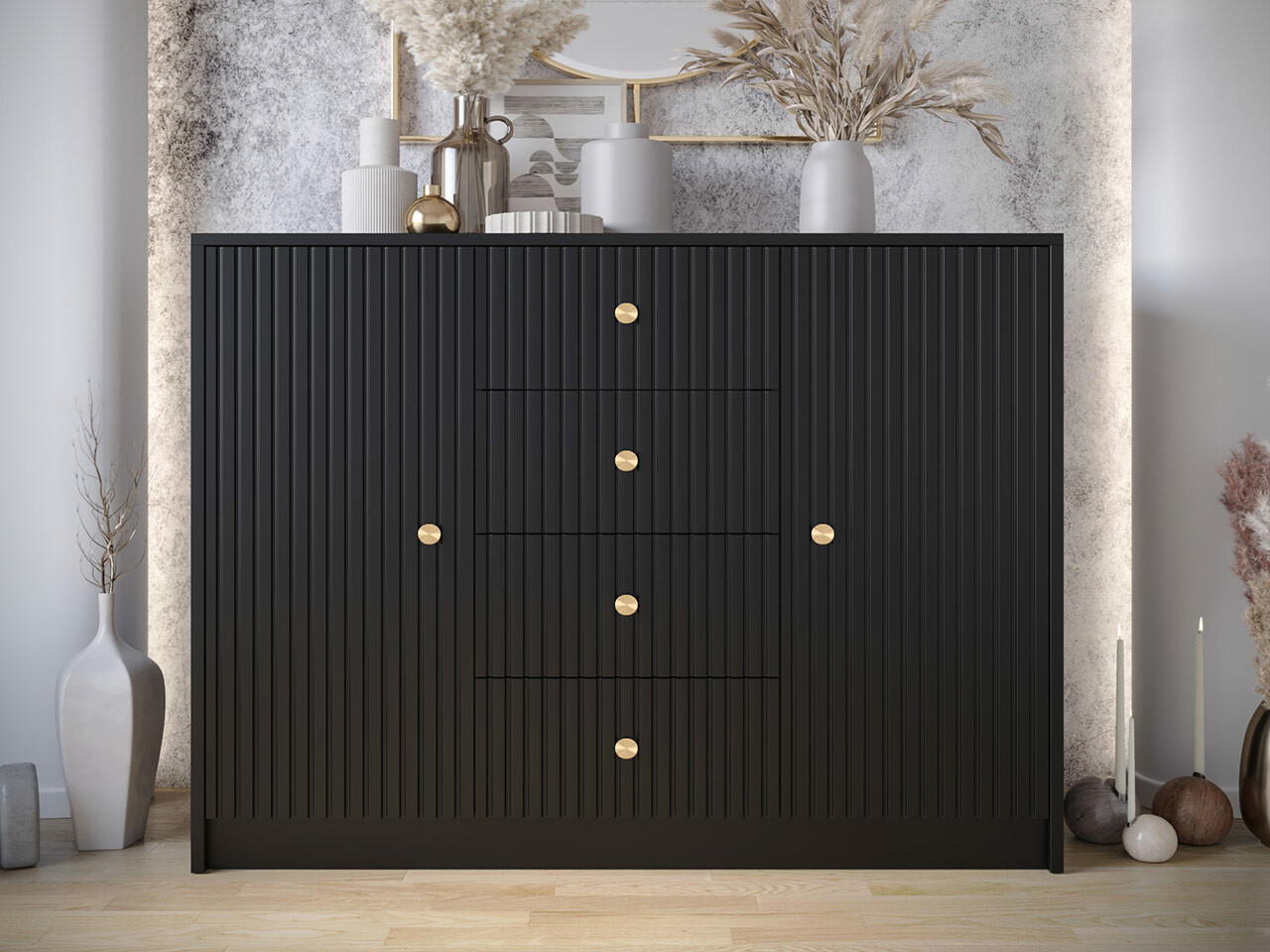 Kommoden Hartford 425 (Schwarz)