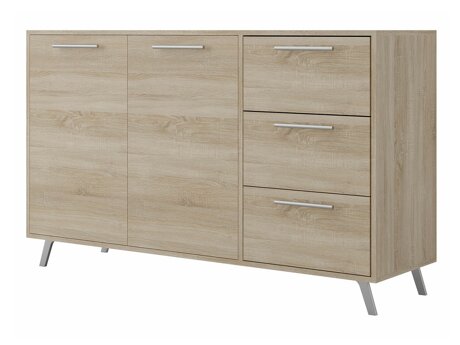 Kommoden Dortivu 118 (Sonoma Eichenholzoptik + Silber)