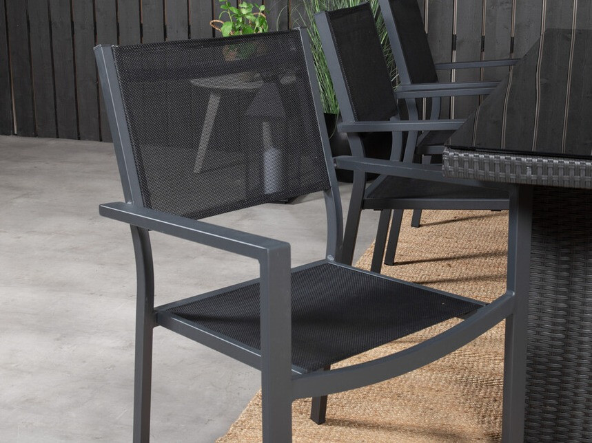 Tisch und Stühle Dallas 3845 (Schwarz)