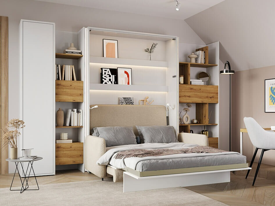 Regal Concept Pro Lenart VI (Weiß + Artisan Eichenholzoptik)