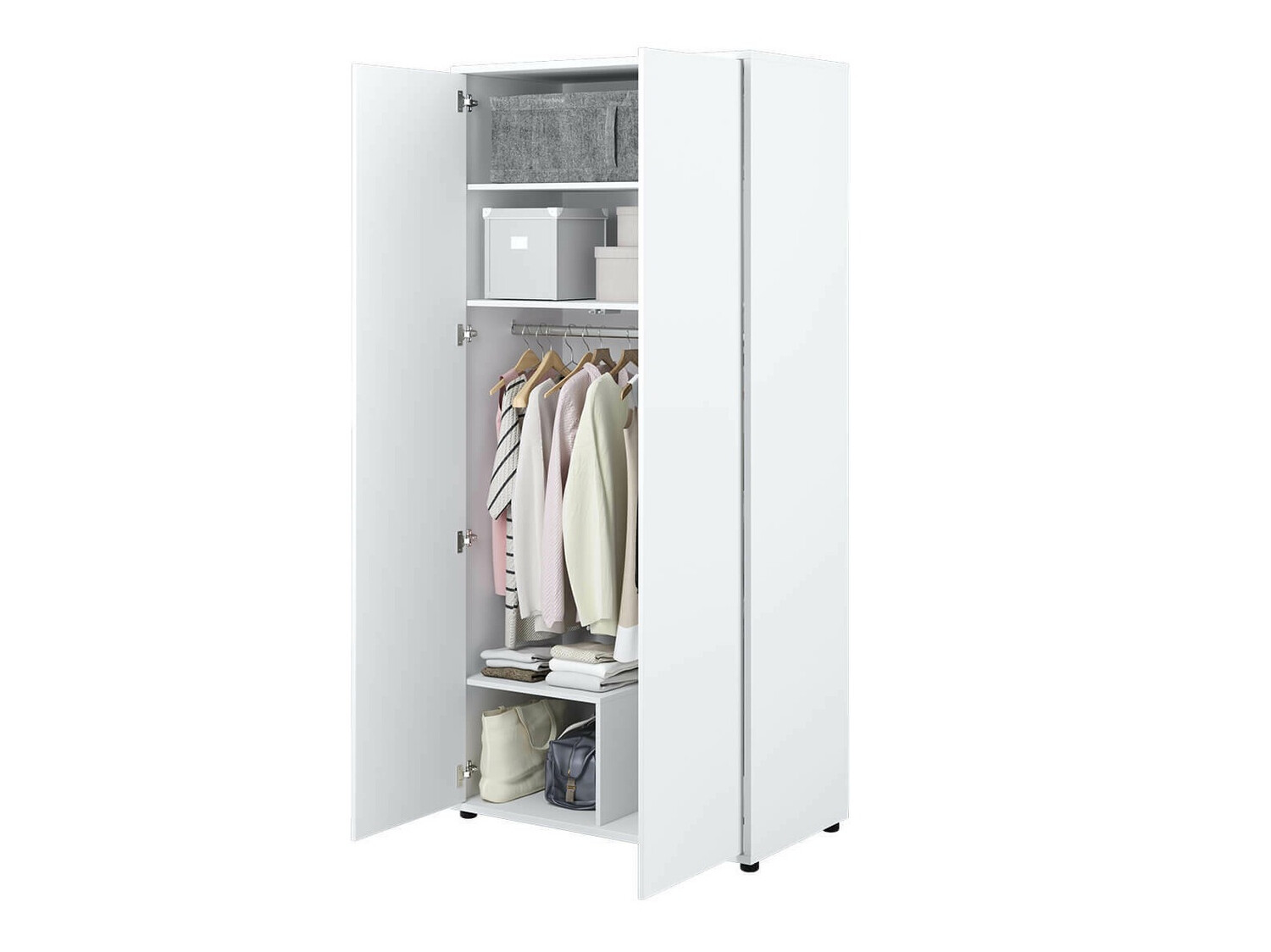 Kleiderschrank Concept Pro Lenart (Weiß)