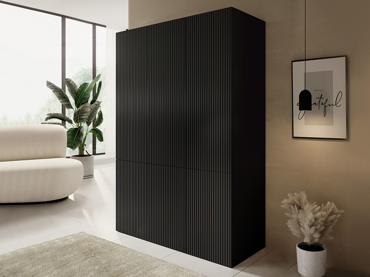 Kleiderschrank Dicto I (Schwarz)