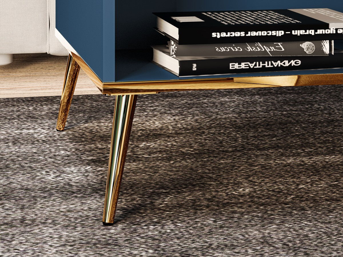 Couchtisch Flonovu 106 (Dunkelblau + Gold)