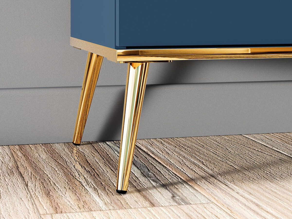 Kommoden Flonovu 102 (Dunkelblau + Gold)