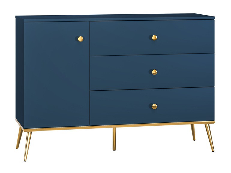 Kommoden Flonovu 103 (Dunkelblau + Gold)