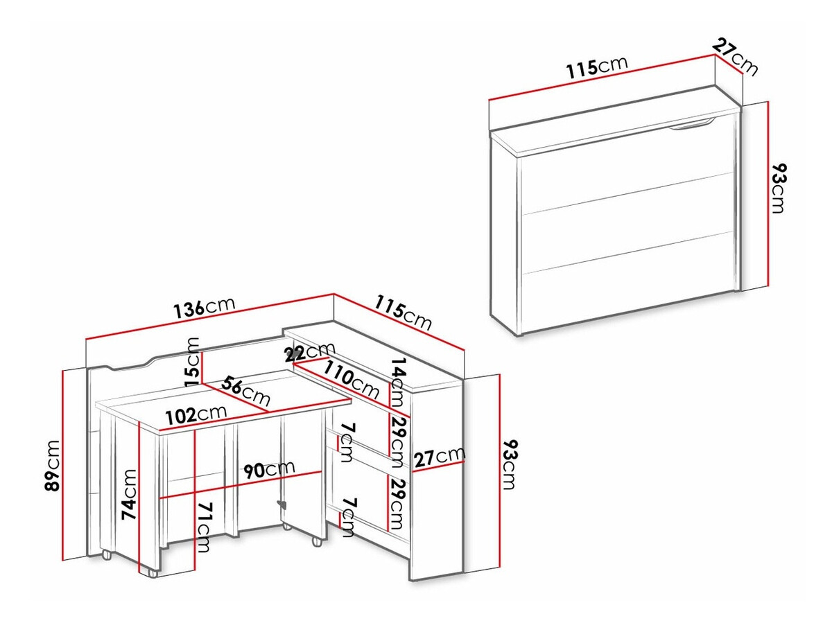 Eckschreibtisch Concept Pro Lenart (Weiß)
