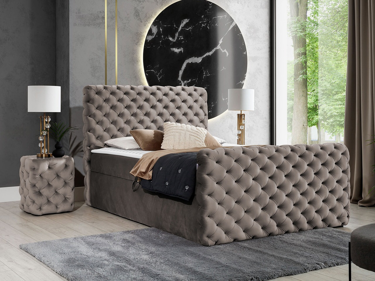 Boxspringbett Lac I (Velluto 29)