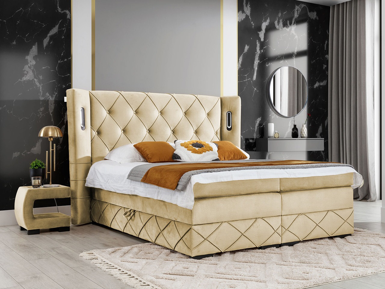 Boxspringbett Historia (Kameleon 04)