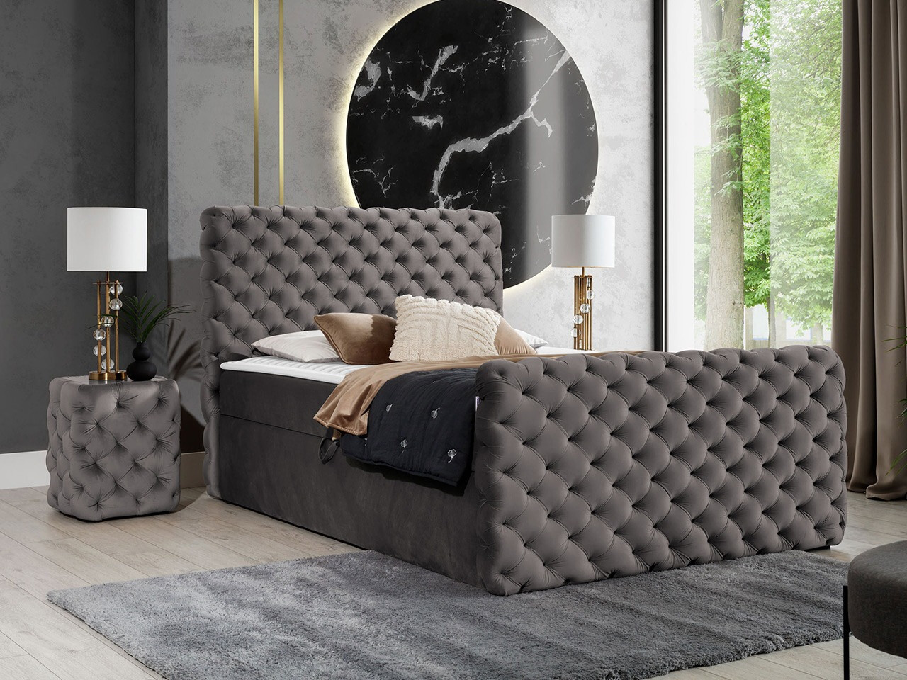 Boxspringbett Lac I (Velluto 17)