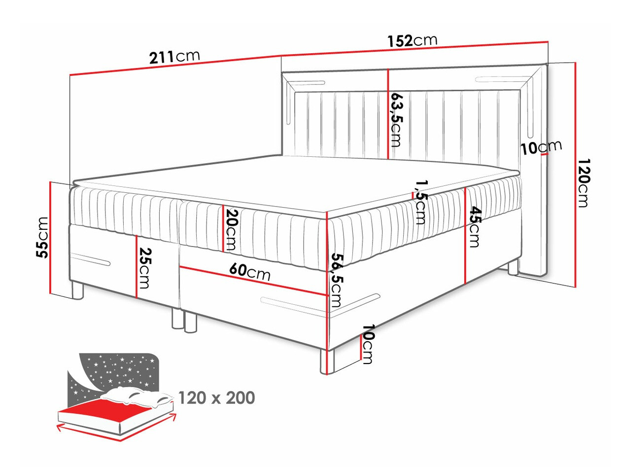 Boxspringbett Baltimore 188 (Fresh 11)