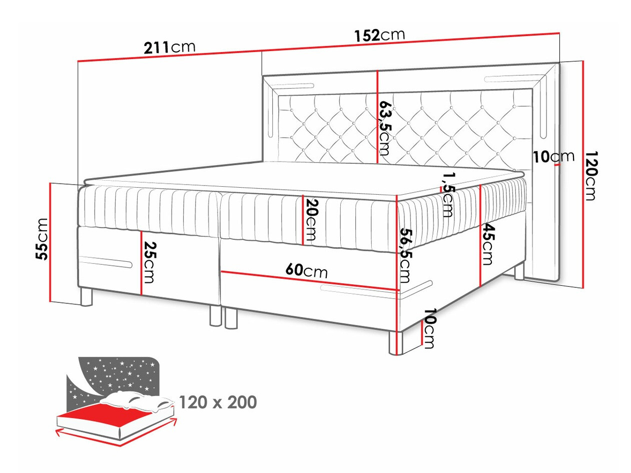 Boxspringbett Baltimore 189 (Fresh 4)