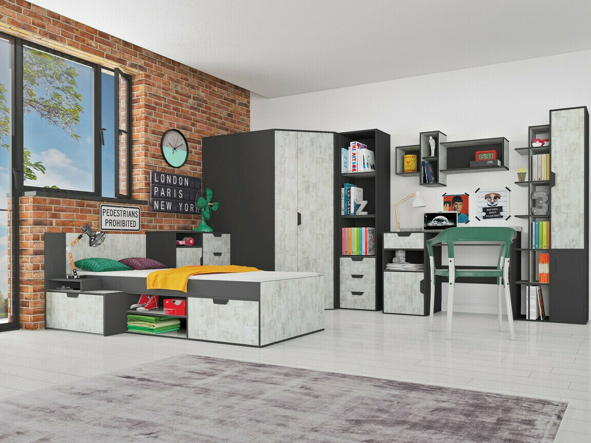 Kommoden Tenmele 107 (Grau + Graphit)