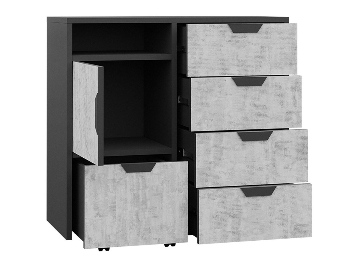 Kommoden Tenmele 107 (Grau + Graphit)