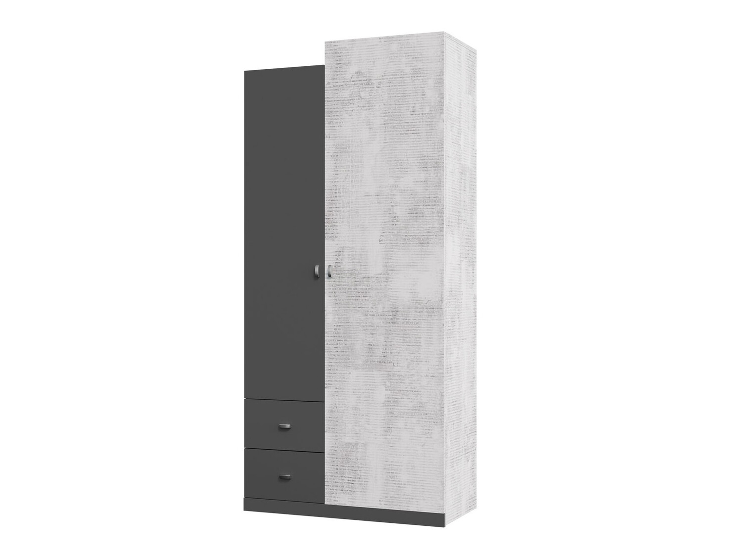 Kleiderschrank Omaha F114 (Graphit + Grau)