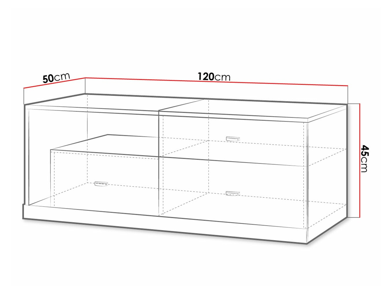 TV-Möbel Omaha F119 (Graphit + Grau)