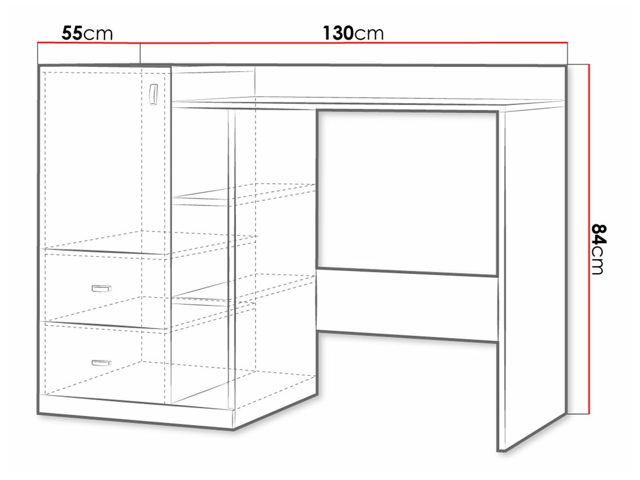 Bürotisch Omaha F120 (Graphit + Grau)