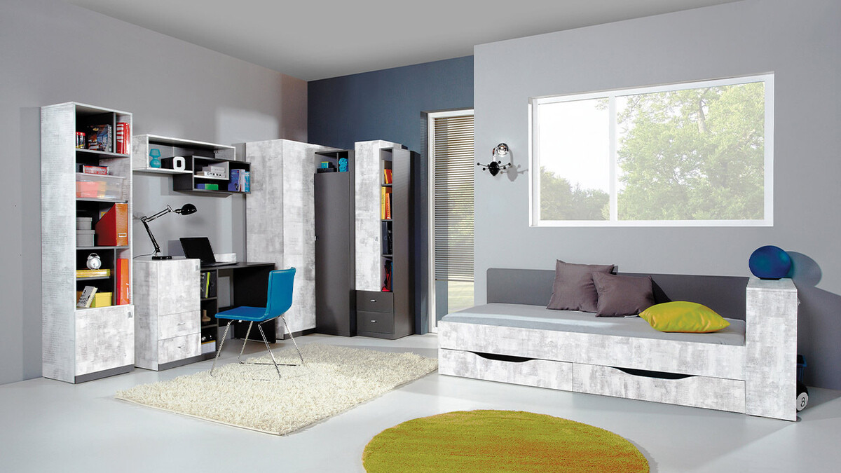 Bürotisch Omaha F120 (Graphit + Grau)