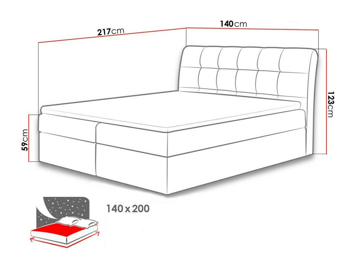 Boxspringbett Baltimore 110 (Soft 029)