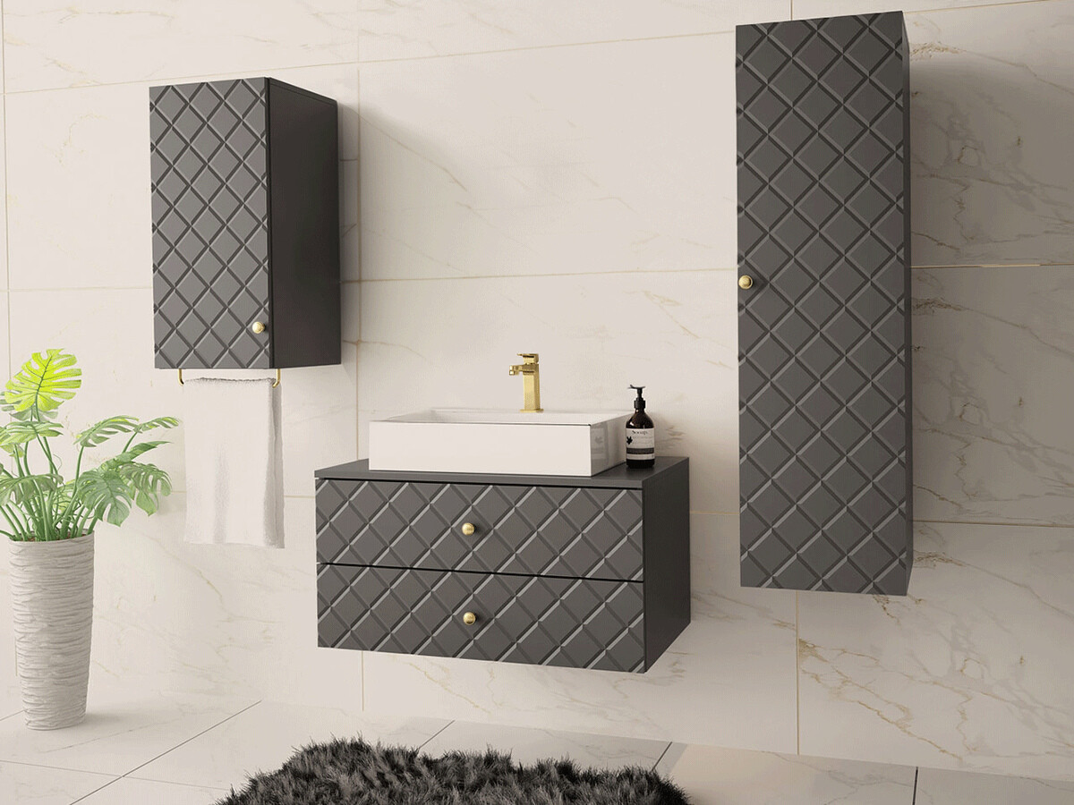 Badezimmer-Set Mircalu 105 (Grau)