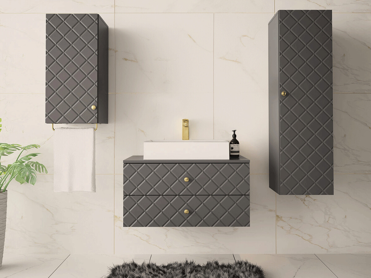 Badezimmer-Set Mircalu 105 (Grau)
