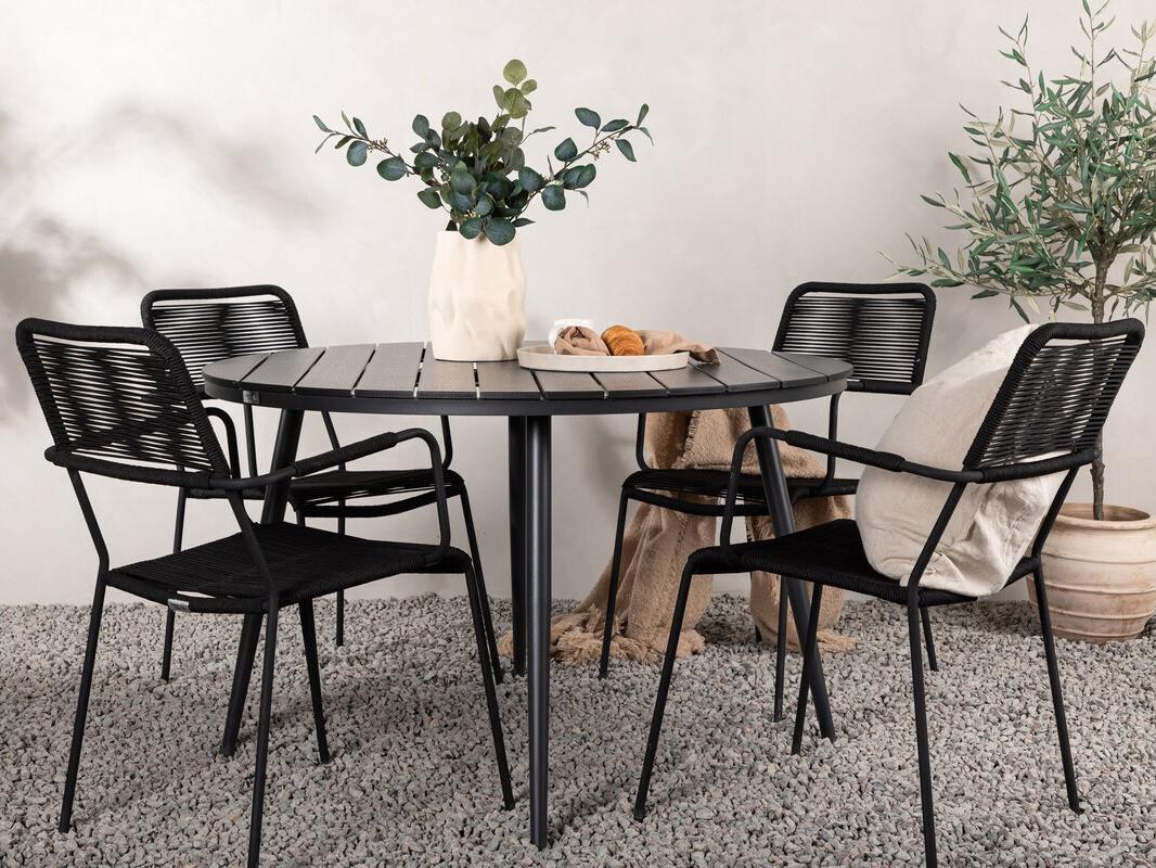 Tisch und Stühle Dallas 3924 (Schwarz)