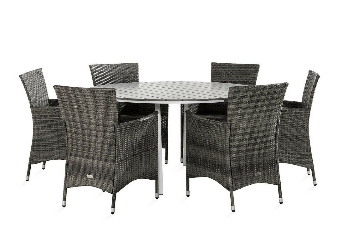 Tisch und Stühle Comfort Garden 1430 (Grau + Weiß)