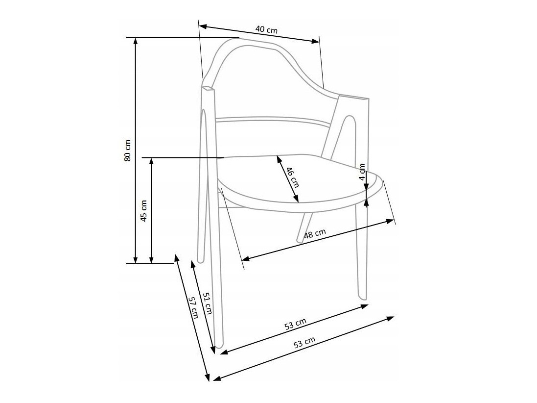 Stuhl Houston 1434 (Cremefarben)