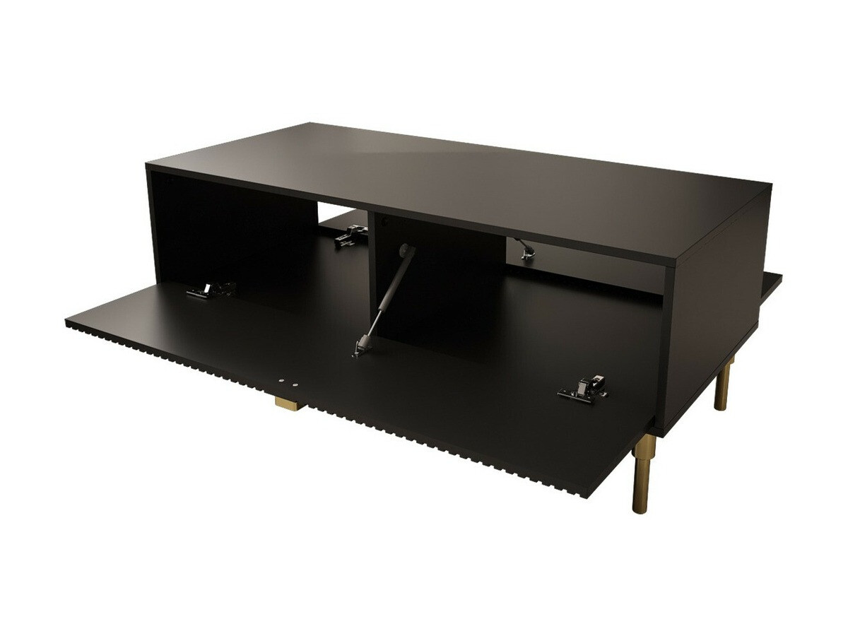 Couchtisch Merced 122 (Schwarz + Gold)