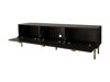 Wohnzimmer-Sets Merced 124 (Schwarz + Gold)