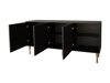 Wohnzimmer-Sets Merced 124 (Schwarz + Gold)