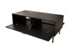Wohnzimmer-Sets Merced 124 (Schwarz + Gold)