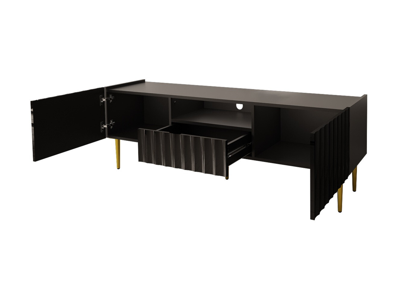 Wohnzimmer-Sets Merced B131 (Weiß glänzend + Weiß)