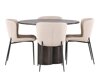 Essgruppe Dallas 3989 (Beige + Schwarz)