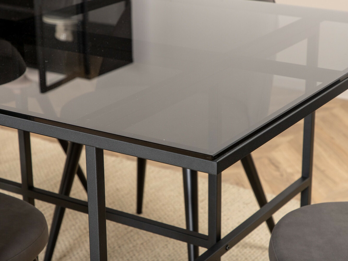 Essgruppe Dallas 3042 (Dunkelgrau + Schwarz)