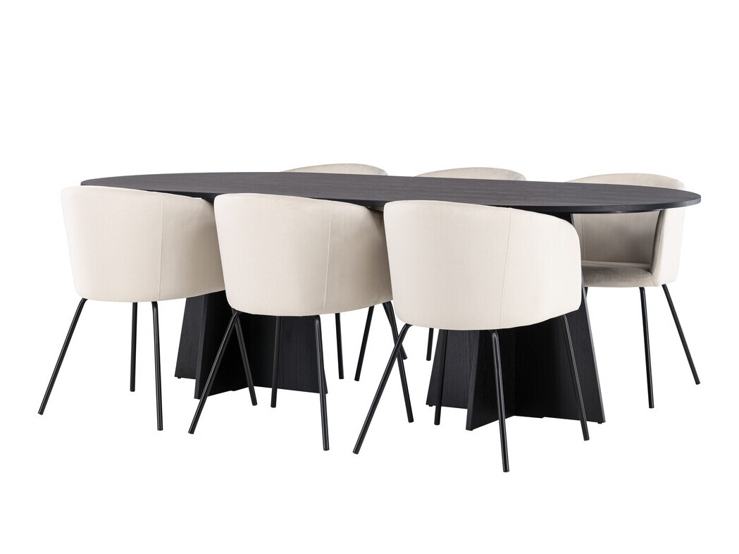 Essgruppe Dallas 4019 (Cremefarben)