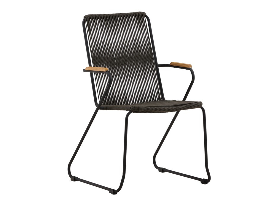 Tisch und Stühle Dallas 4038 (Dunkelgrau + Schwarz)