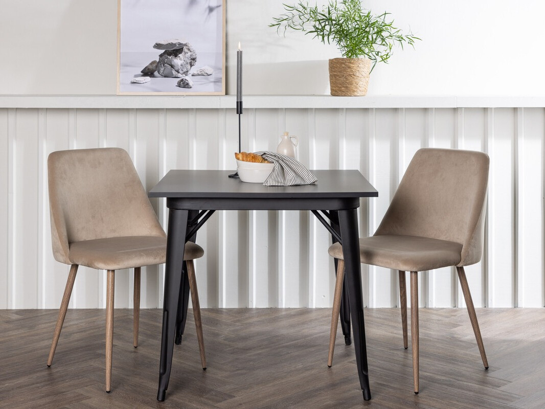 Essgruppe Dallas 4049 (Beige + Nussholzoptik)