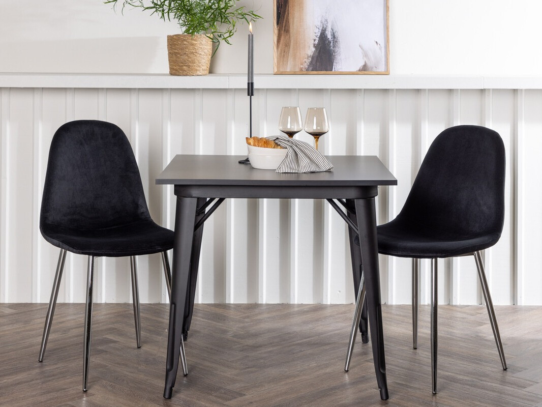 Essgruppe Dallas 4051 (Schwarz + Silber)