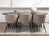 Essgruppe Dallas 4063 (Beige + Schwarz)