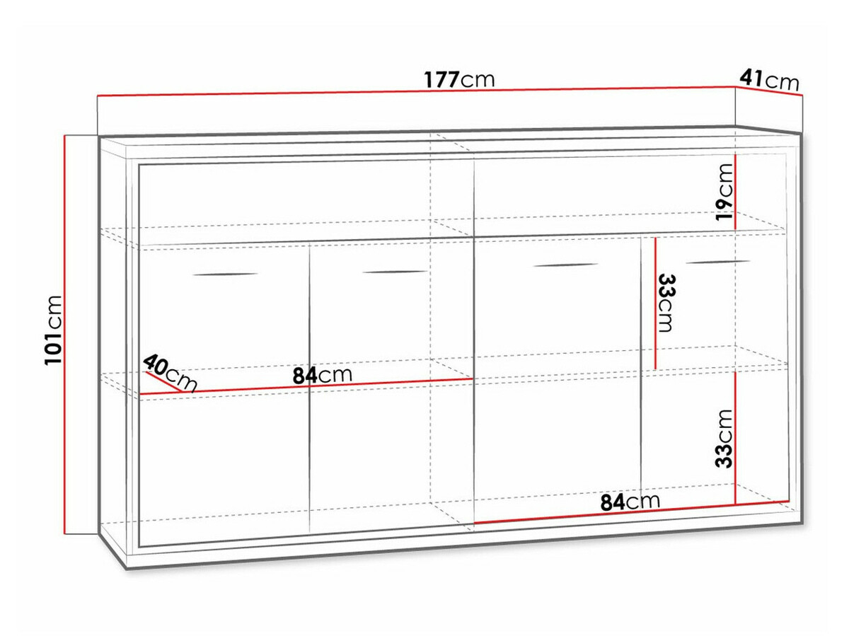 Kommoden Etrmoni 105 (Helles Holz)