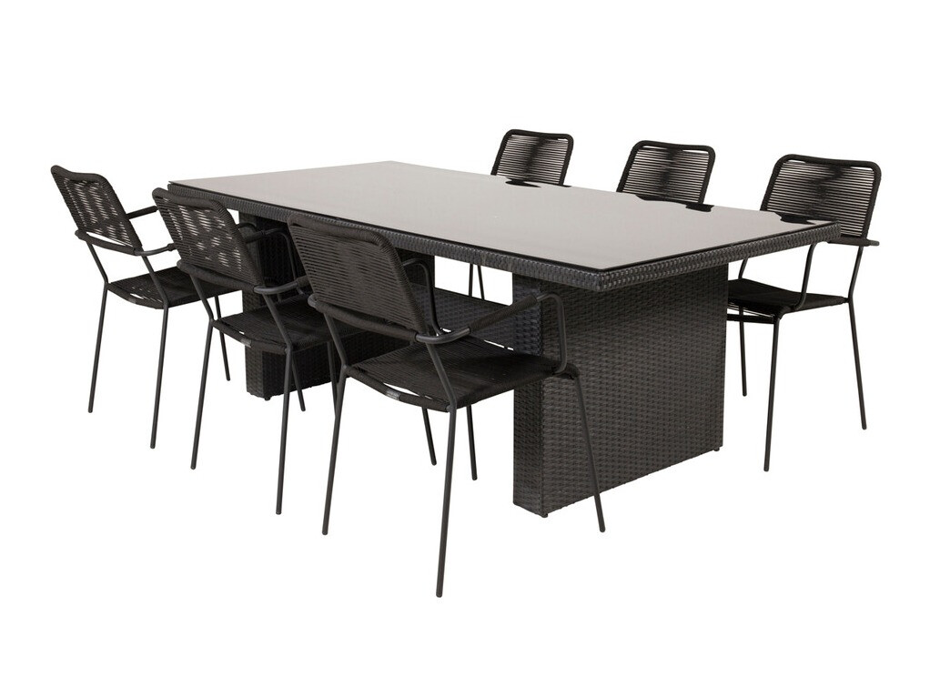 Tisch und Stühle Dallas 4084 (Schwarz)