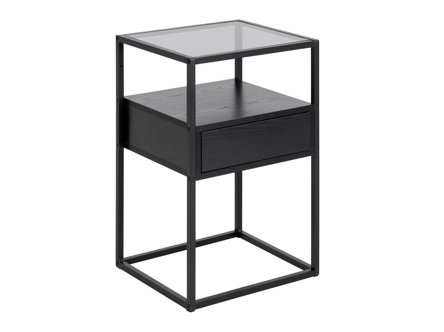 Nachttisch Norsica 695 (Schwarz + Esche schwarz)