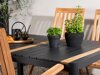 Tisch und Stühle Dallas 4090 (Schwarz + Braun)