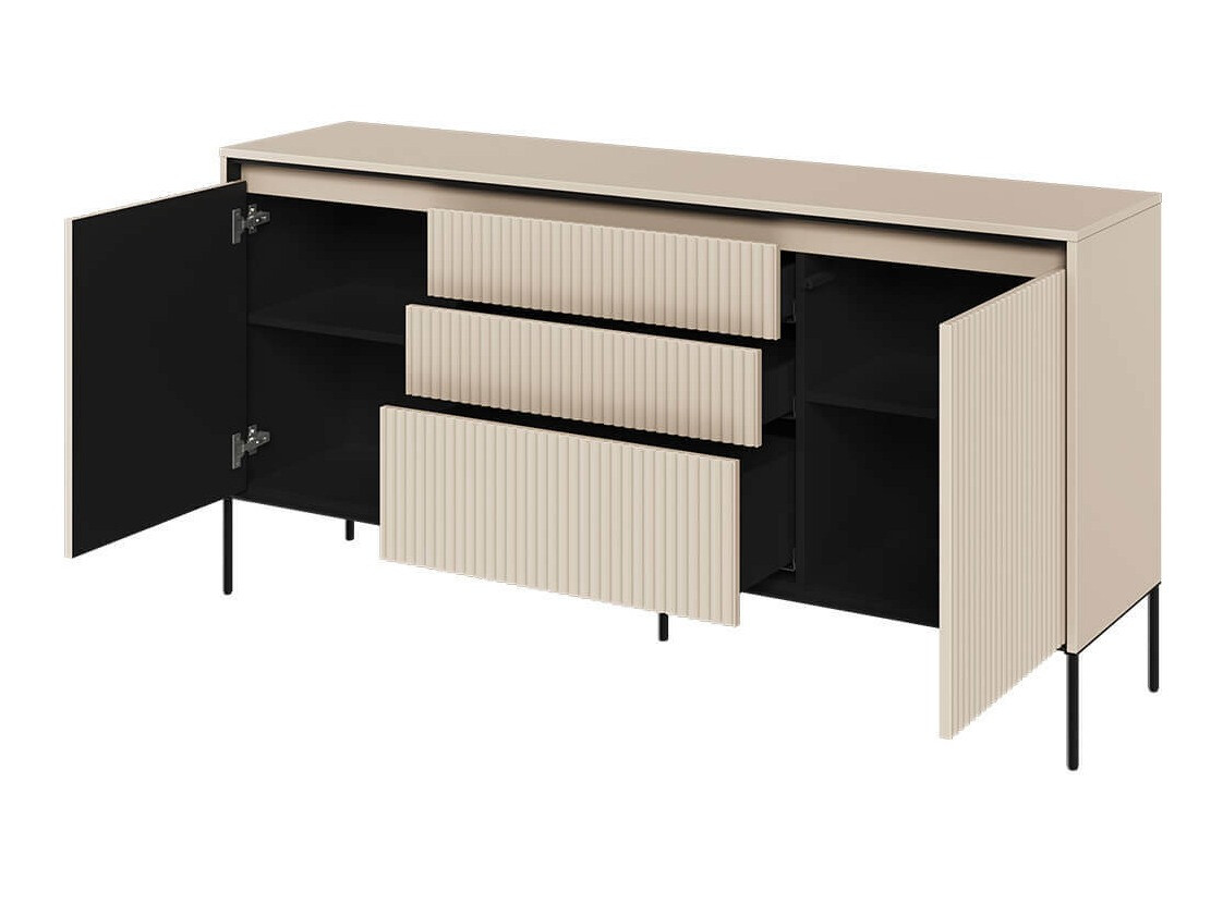 Kommoden Fernolu 100 (Beige + Schwarz)