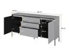 Kommoden Fernolu 100 (Grau + Schwarz)