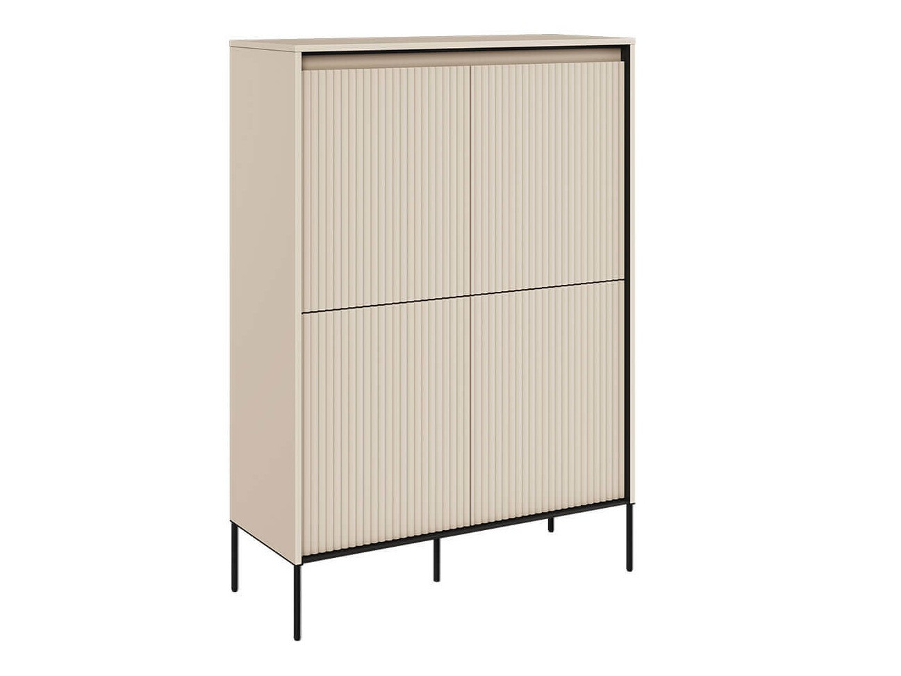 Sideboard Fernolu 102 (Beige + Schwarz)
