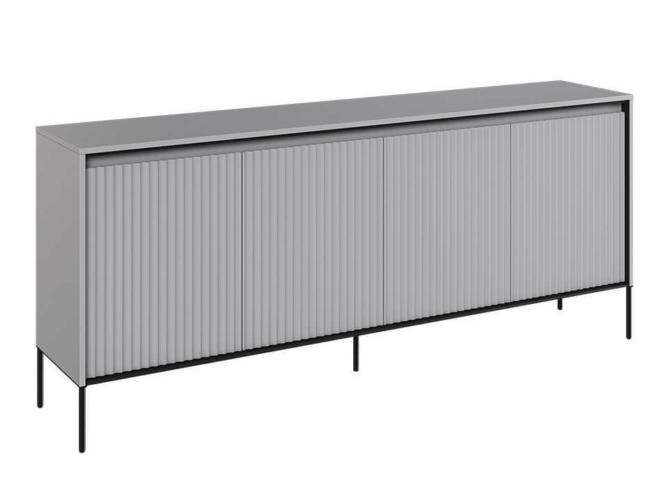 Sideboard Fernolu 103 (Grau + Schwarz)